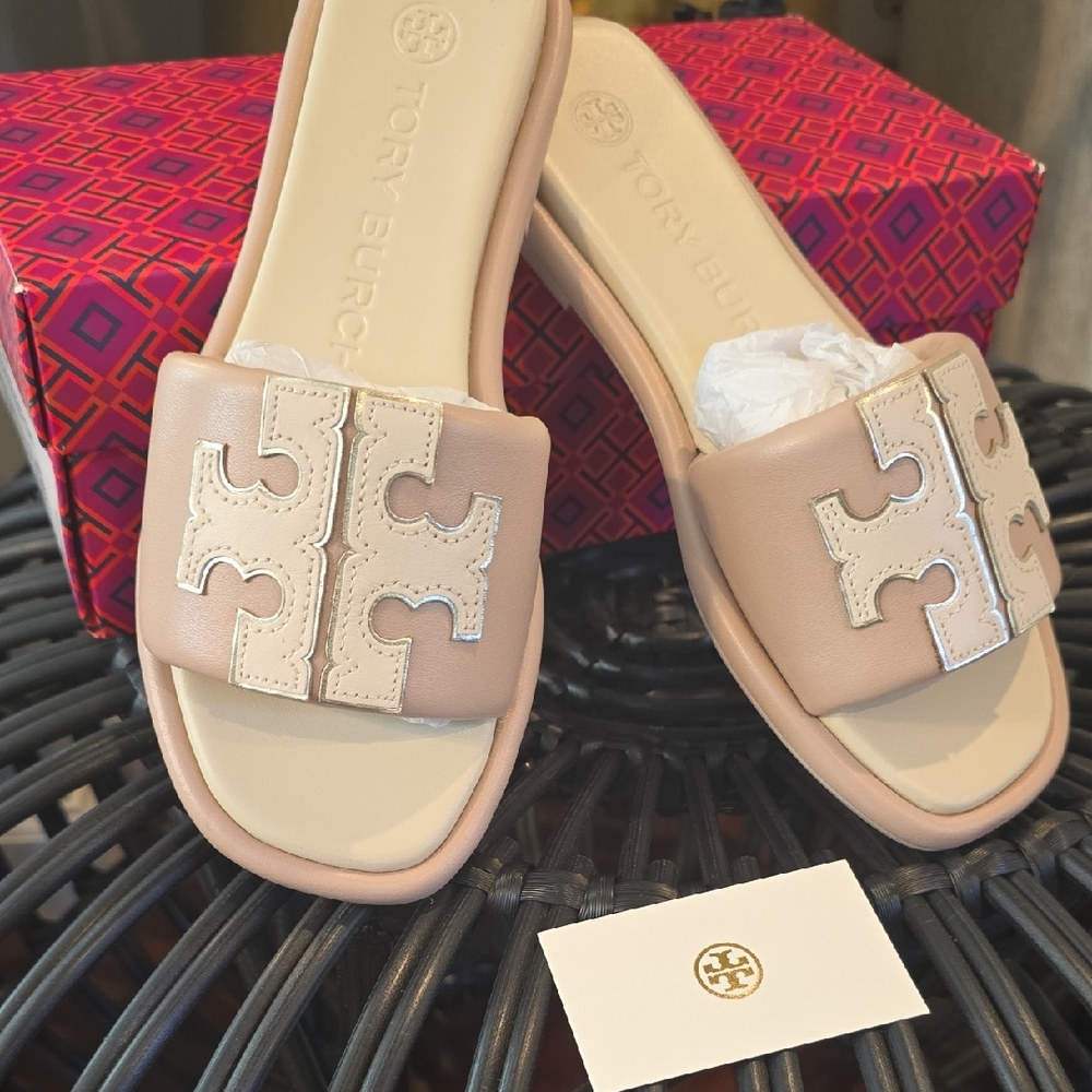 Tory Burch Women's Tan Slide Sandals